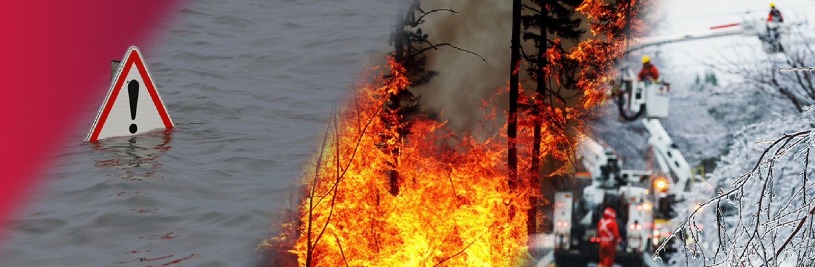 Inondation, feu de forêt, verglas et camion d'Énergie NB